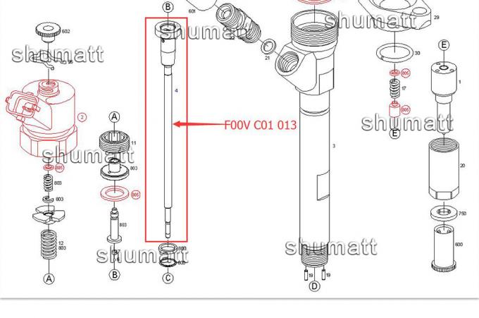 0445110057 분사기를 위한 A+ 새로운 슈맷  인젝터 제어 밸브 세트 F00VC01013