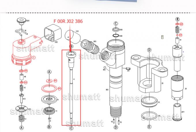 -1시 -1분 분사기를 위한 OEM 새로운 슈맷 인젝터 제어 밸브 세트 F00RJ02386